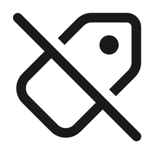 Tag off 24 regular icon, solid style, from Fluent UI System Icons