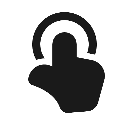 Tap single 32 filled icon, filled style, from Fluent UI System Icons