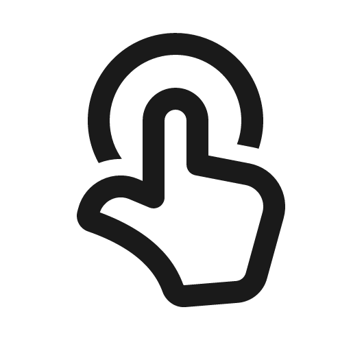 Tap single 32 regular icon, solid style, from Fluent UI System Icons