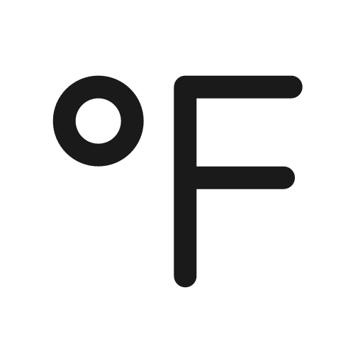 Temperature degree fahrenheit 24 regular icon, solid style, from Fluent UI System Icons