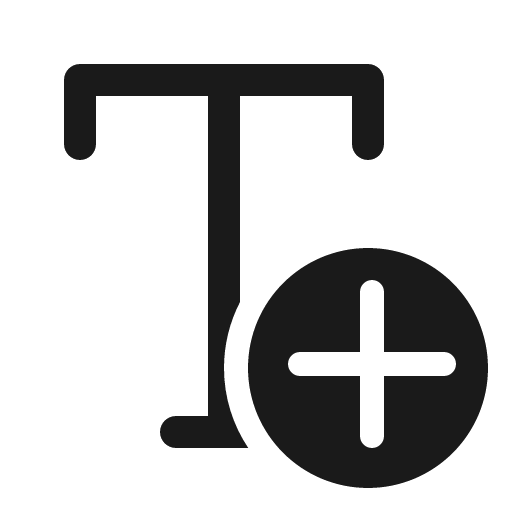Text add t 32 regular icon, solid style, from Fluent UI System Icons