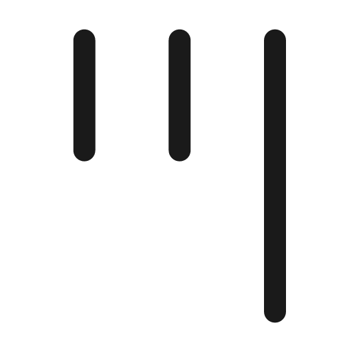 Text align justify low rotate 270 24 regular icon, solid style, from Fluent UI System Icons