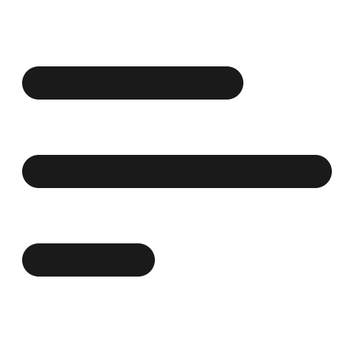 Text align left 16 filled icon, filled style, from Fluent UI System Icons