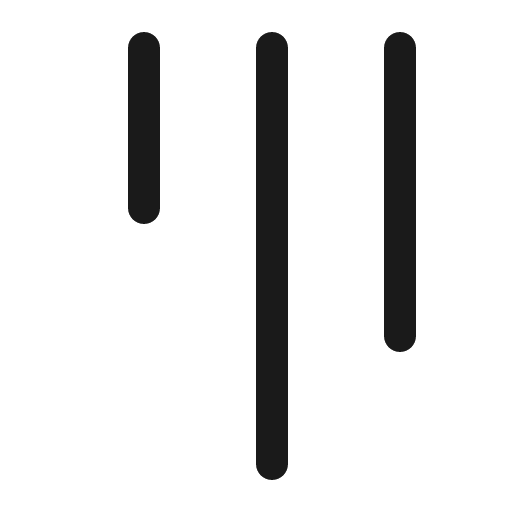 Text align left rotate 90 16 regular icon, solid style, from Fluent UI System Icons