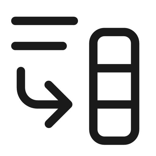 Text arrow down right column 28 regular icon, solid style, from Fluent UI System Icons