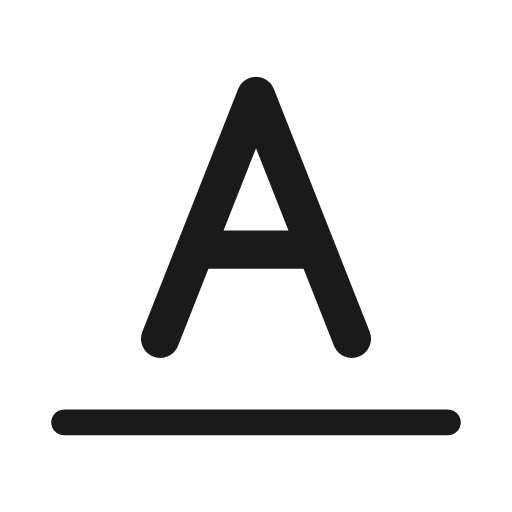 Text baseline 20 filled icon, filled style, from Fluent UI System Icons