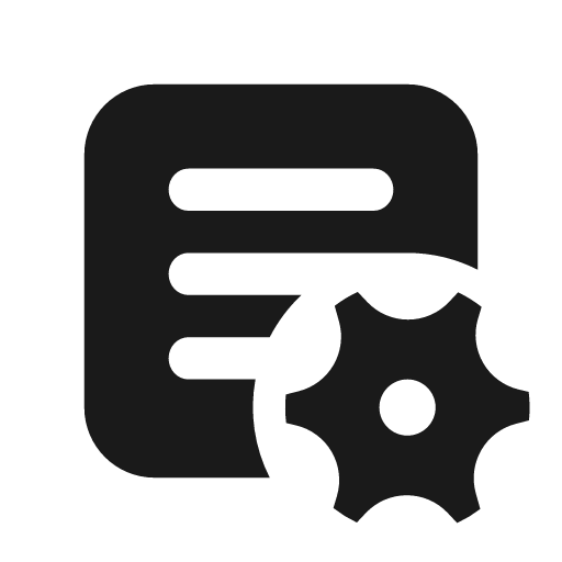 Text box settings 20 filled icon, filled style, from Fluent UI System Icons