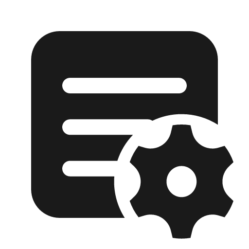 Text box settings 24 filled icon, filled style, from Fluent UI System Icons
