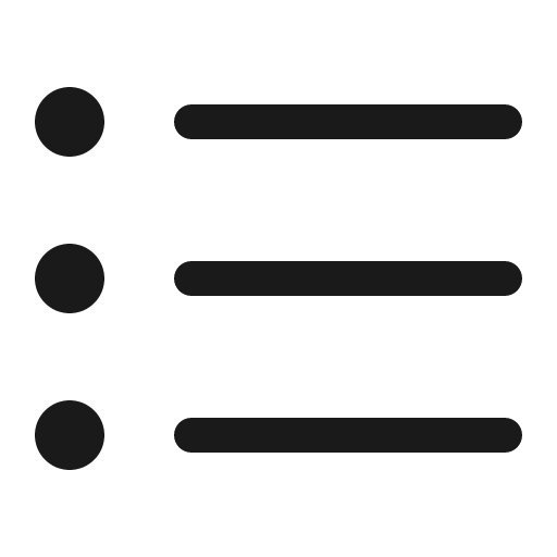 Text bullet list 16 regular icon, solid style, from Fluent UI System Icons