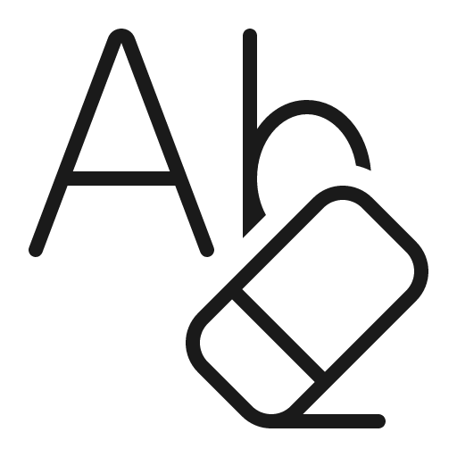 Text clear formatting 32 light icon, light style, from Fluent UI System Icons