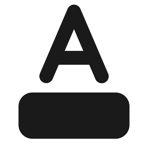 Text color 16 filled icon, filled style, from Fluent UI System Icons