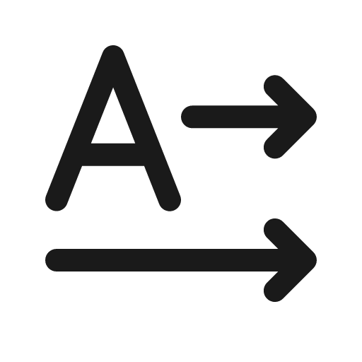 Text direction horizontal ltr 24 regular icon, solid style, from Fluent UI System Icons