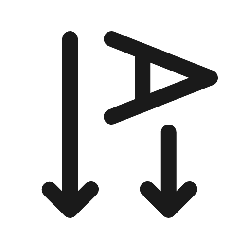 Text direction rotate 90 ltr 24 regular icon, solid style, from Fluent UI System Icons