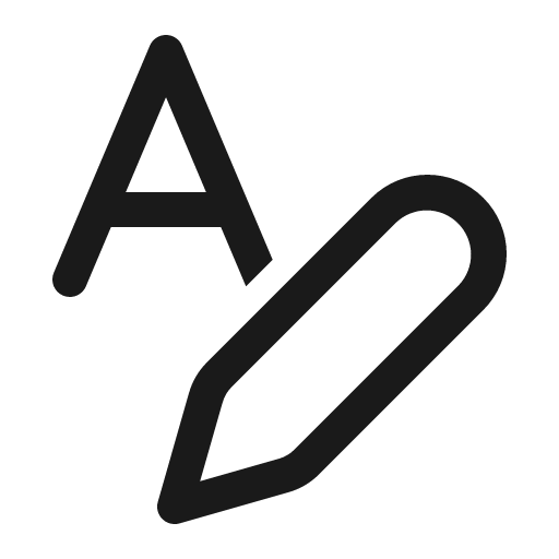 Text edit style character a 32 regular icon, solid style, from Fluent UI System Icons