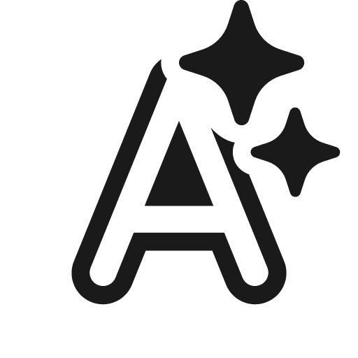 Text effects sparkle 20 regular icon, solid style, from Fluent UI System Icons