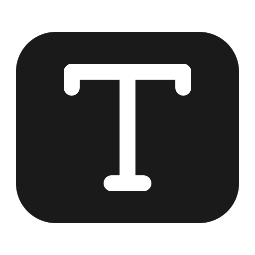 Text field 16 filled icon, filled style, from Fluent UI System Icons