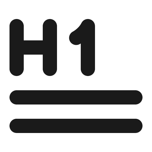 Text header 1 lines 16 filled icon, filled style, from Fluent UI System Icons