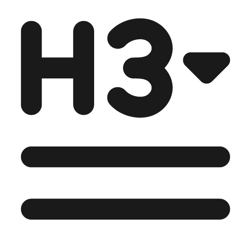 Text header 3 lines caret 24 filled icon, filled style, from Fluent UI System Icons