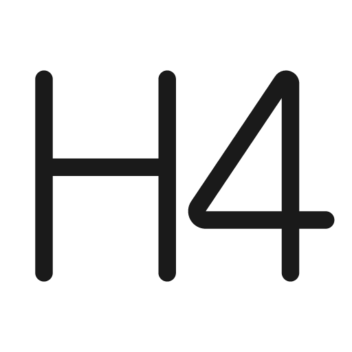 Text header 4 20 regular icon, solid style, from Fluent UI System Icons