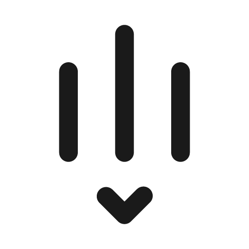 Text indent decrease rotate 270 20 filled icon, filled style, from Fluent UI System Icons