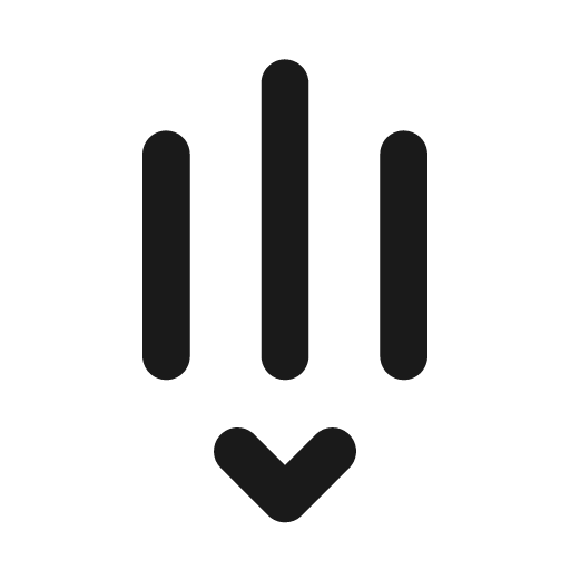 Text indent decrease rotate 270 24 filled icon, filled style, from Fluent UI System Icons