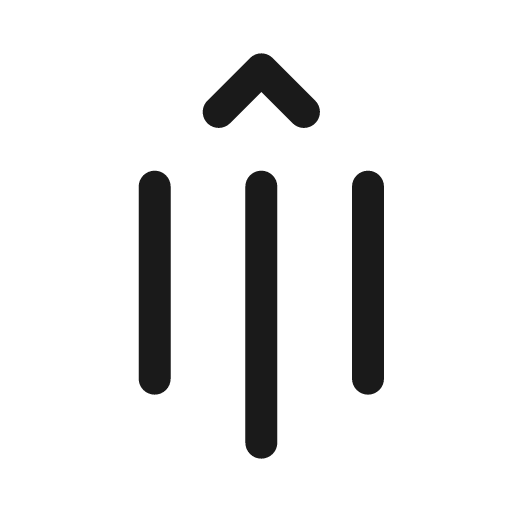 Text indent decrease rotate 90 24 regular icon, solid style, from Fluent UI System Icons