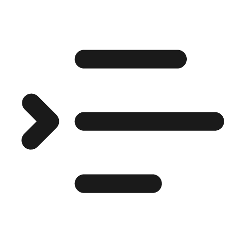 Text indent increase 20 filled icon, filled style, from Fluent UI System Icons