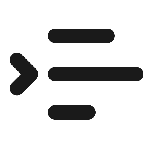 Text indent increase ltr 16 filled icon, filled style, from Fluent UI System Icons