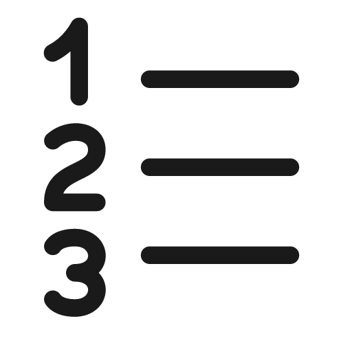 Text number list 20 regular icon, solid style, from Fluent UI System Icons