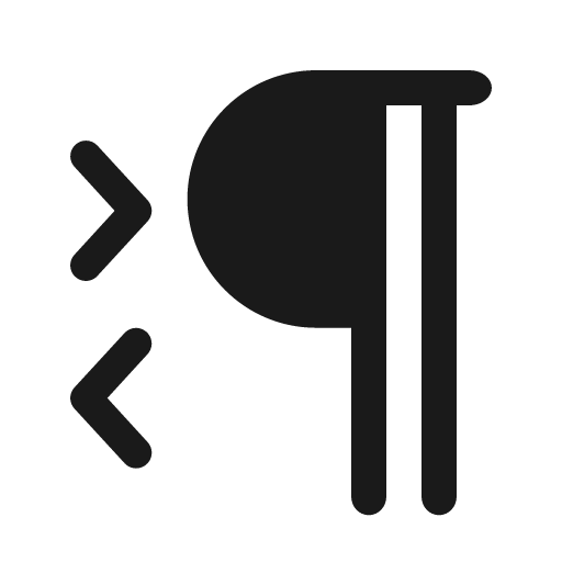 Text paragraph direction 24 filled icon, filled style, from Fluent UI System Icons