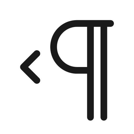 Text paragraph direction left 20 regular icon, solid style, from Fluent UI System Icons