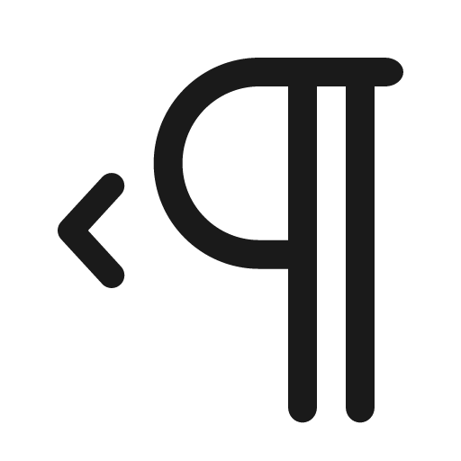 Text paragraph direction left 24 regular icon, solid style, from Fluent UI System Icons