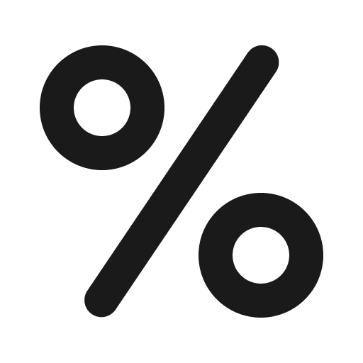 Text percent 16 filled icon, filled style, from Fluent UI System Icons