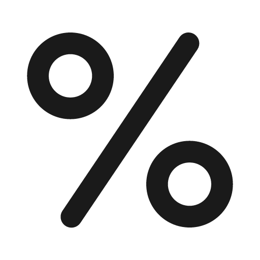 Text percent 24 filled icon, filled style, from Fluent UI System Icons