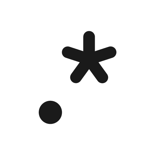 Text period asterisk 20 filled icon, filled style, from Fluent UI System Icons