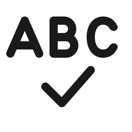 Text proofing tools abc 16 regular icon, solid style, from Fluent UI System Icons