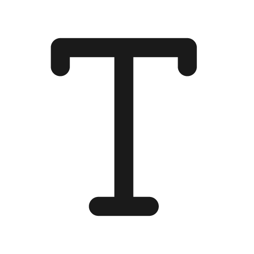 Text t 20 filled icon, filled style, from Fluent UI System Icons