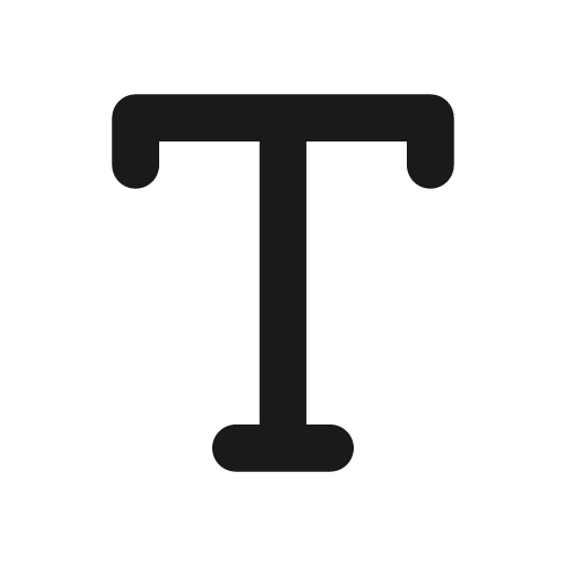 Text t 24 filled icon, filled style, from Fluent UI System Icons