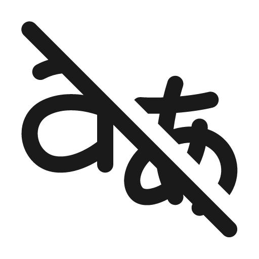 Translate off 24 regular icon, solid style, from Fluent UI System Icons