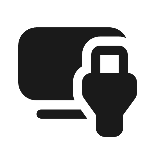 Tv usb 16 filled icon, filled style, from Fluent UI System Icons