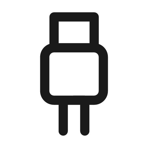 Usb plug 24 regular icon, solid style, from Fluent UI System Icons