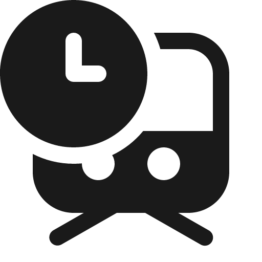 Vehicle subway clock 16 filled icon, filled style, from Fluent UI System Icons