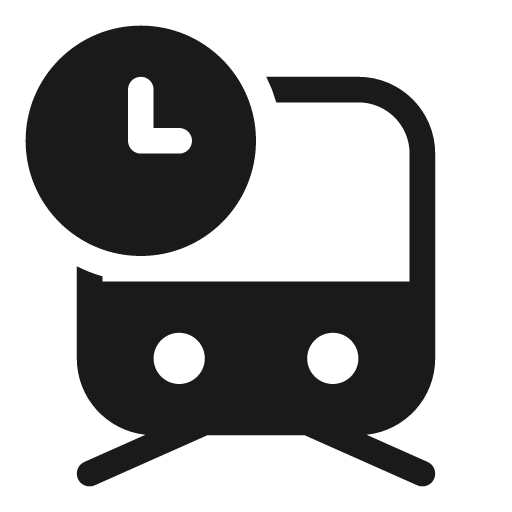Vehicle subway clock 20 filled icon, filled style, from Fluent UI System Icons