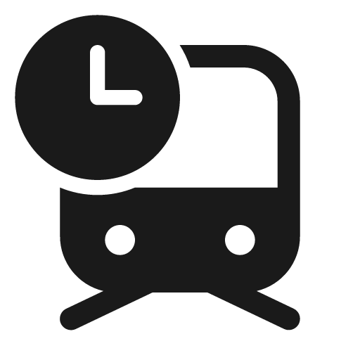 Vehicle subway clock 24 filled icon, filled style, from Fluent UI System Icons