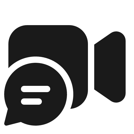 Video chat 32 filled icon, filled style, from Fluent UI System Icons