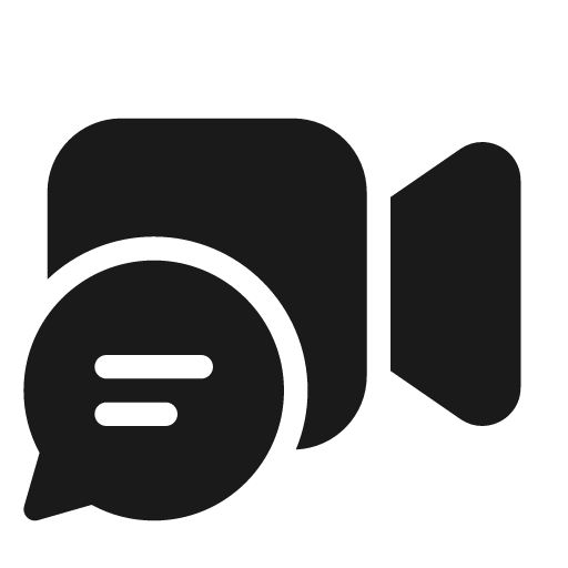 Video chat 48 filled icon, filled style, from Fluent UI System Icons