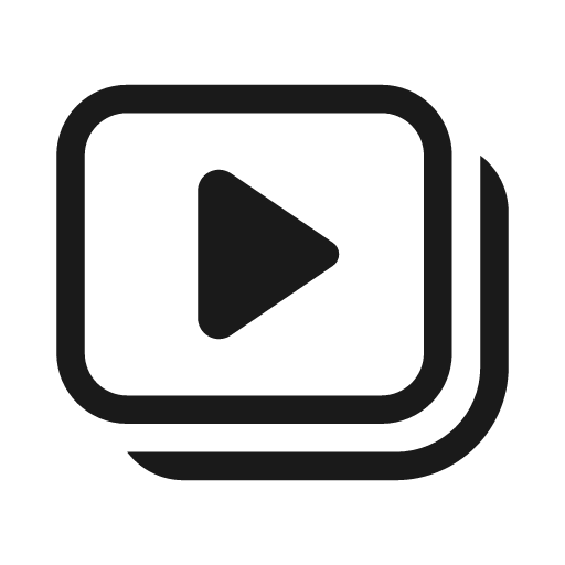 Video clip multiple 20 regular icon, solid style, from Fluent UI System Icons