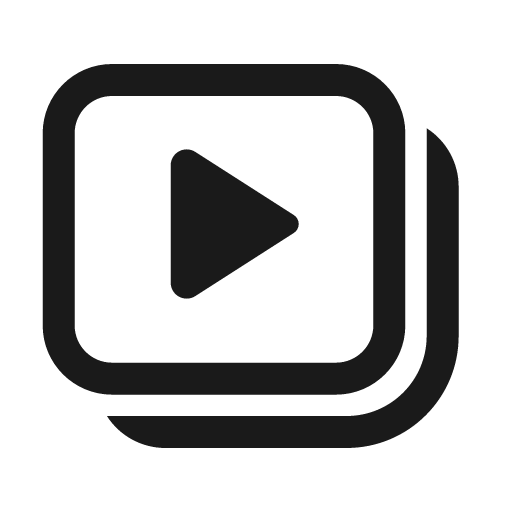 Video clip multiple 24 regular icon, solid style, from Fluent UI System Icons