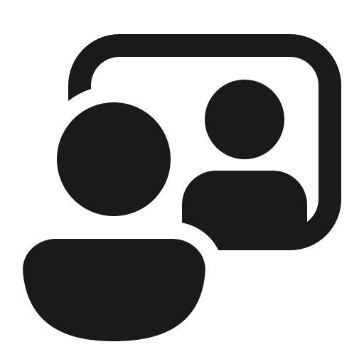 Video people 32 filled icon, filled style, from Fluent UI System Icons
