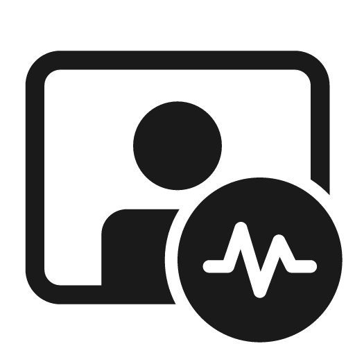 Video person pulse 28 filled icon, filled style, from Fluent UI System Icons